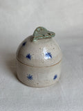 Monstera lidded trinket jar with stars