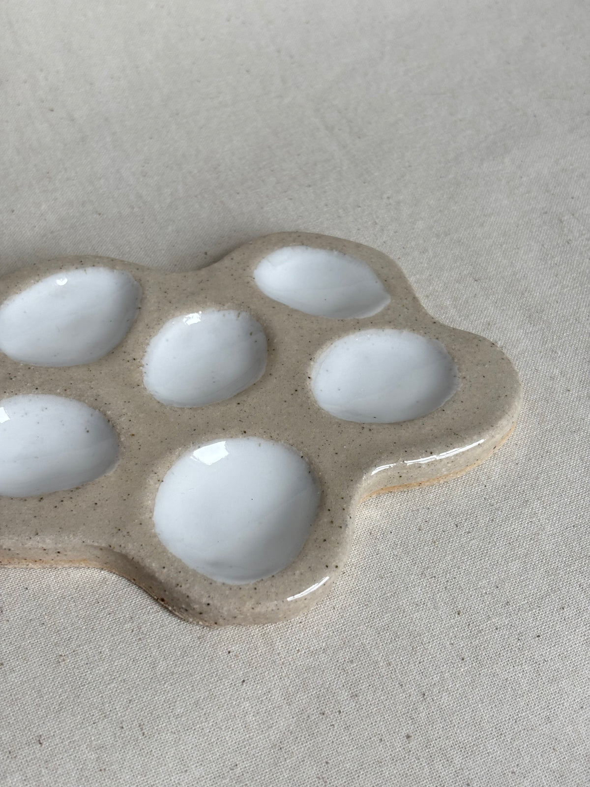 Treasure dish - clear and white