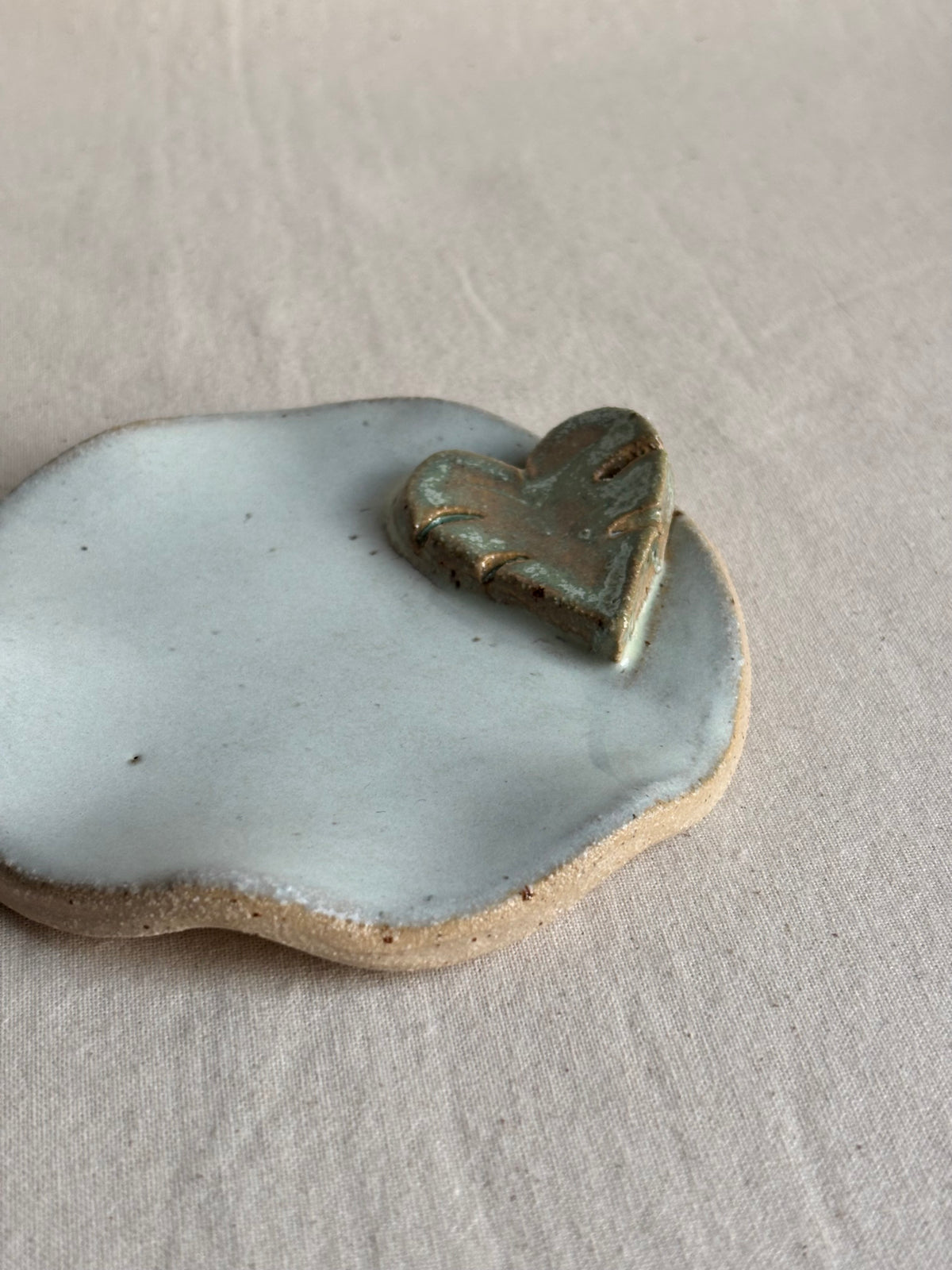 Blue monstera trinket dish