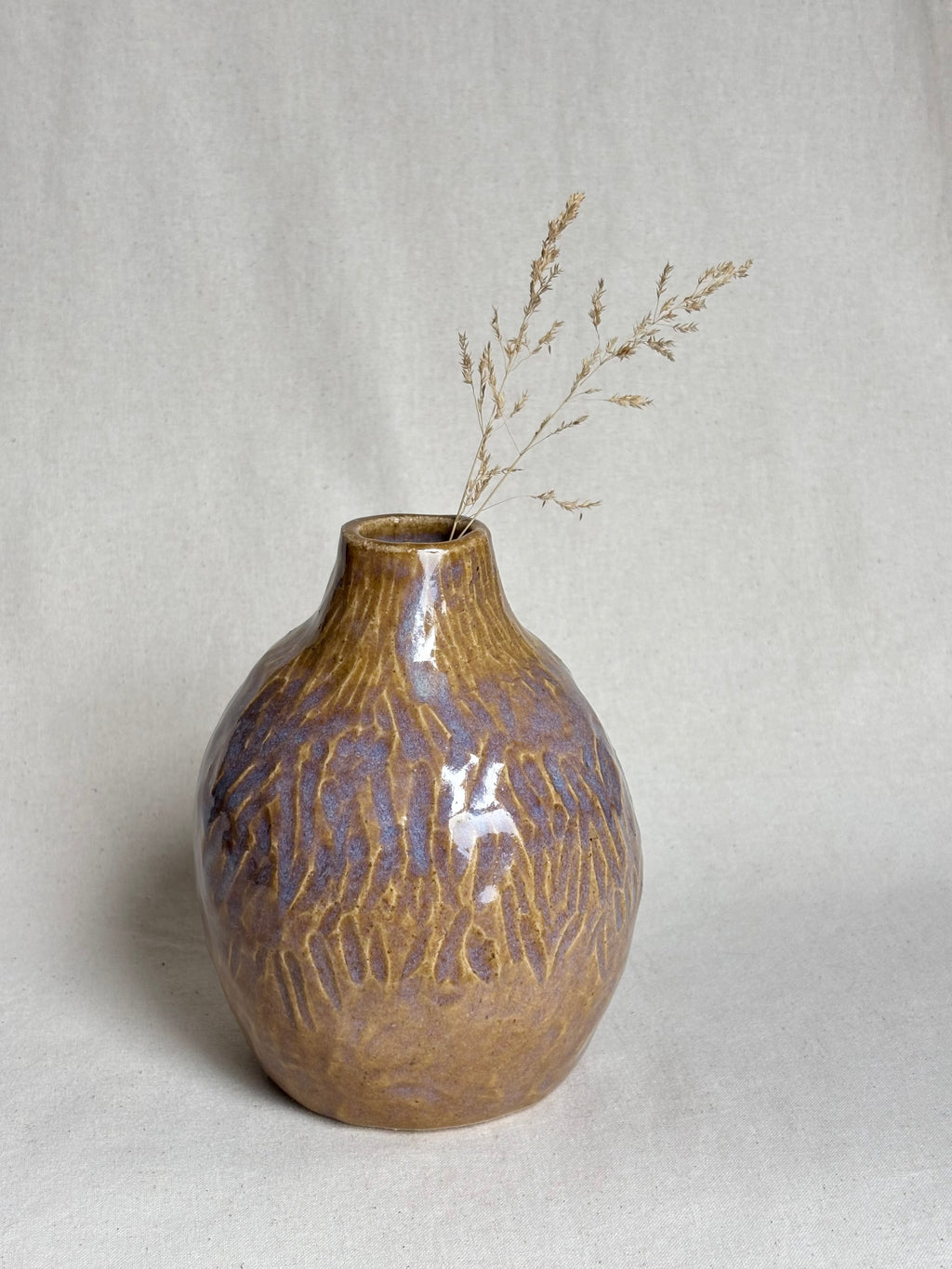 Medium size vase in honey glaze