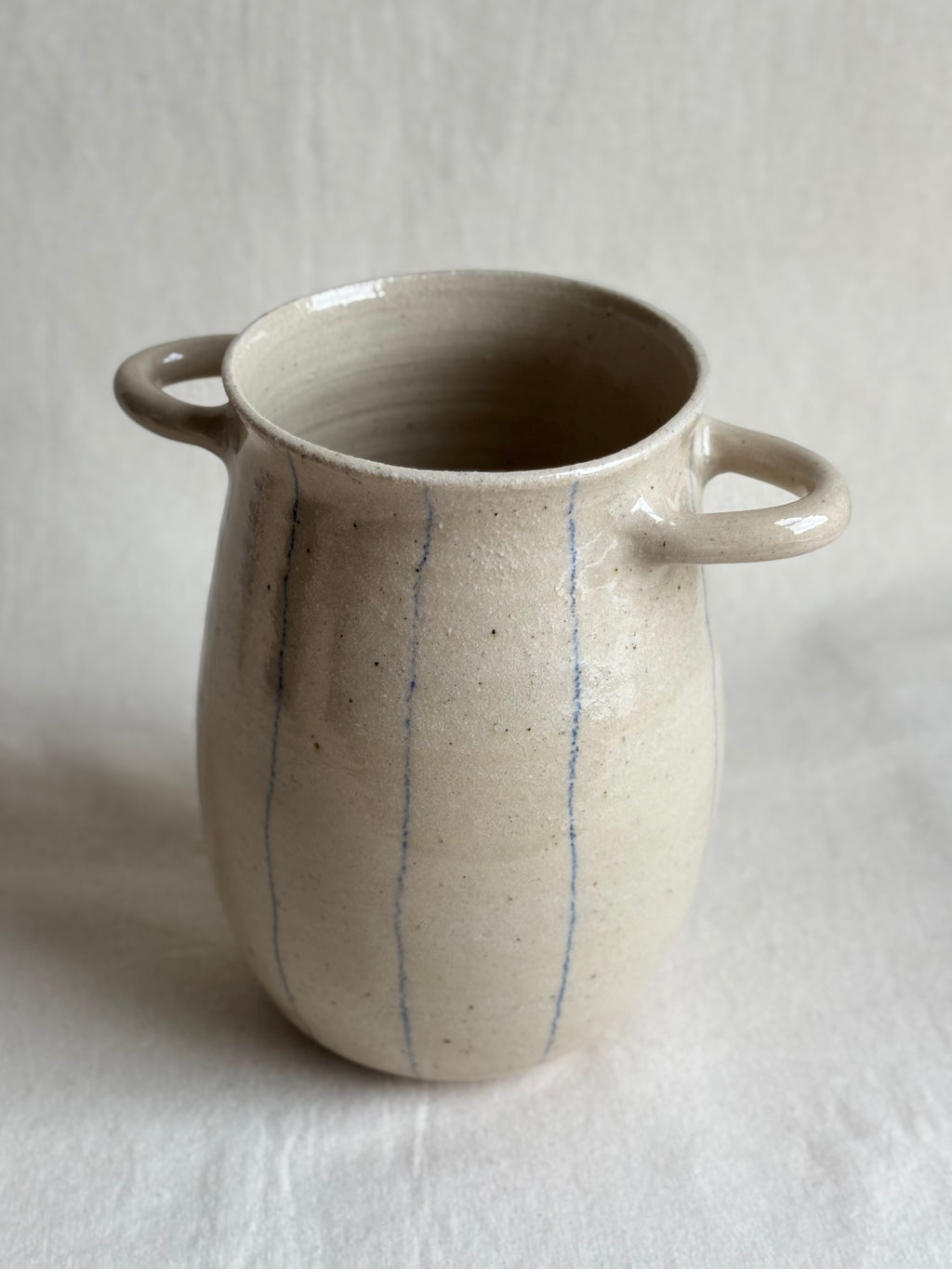 Tall striped vase