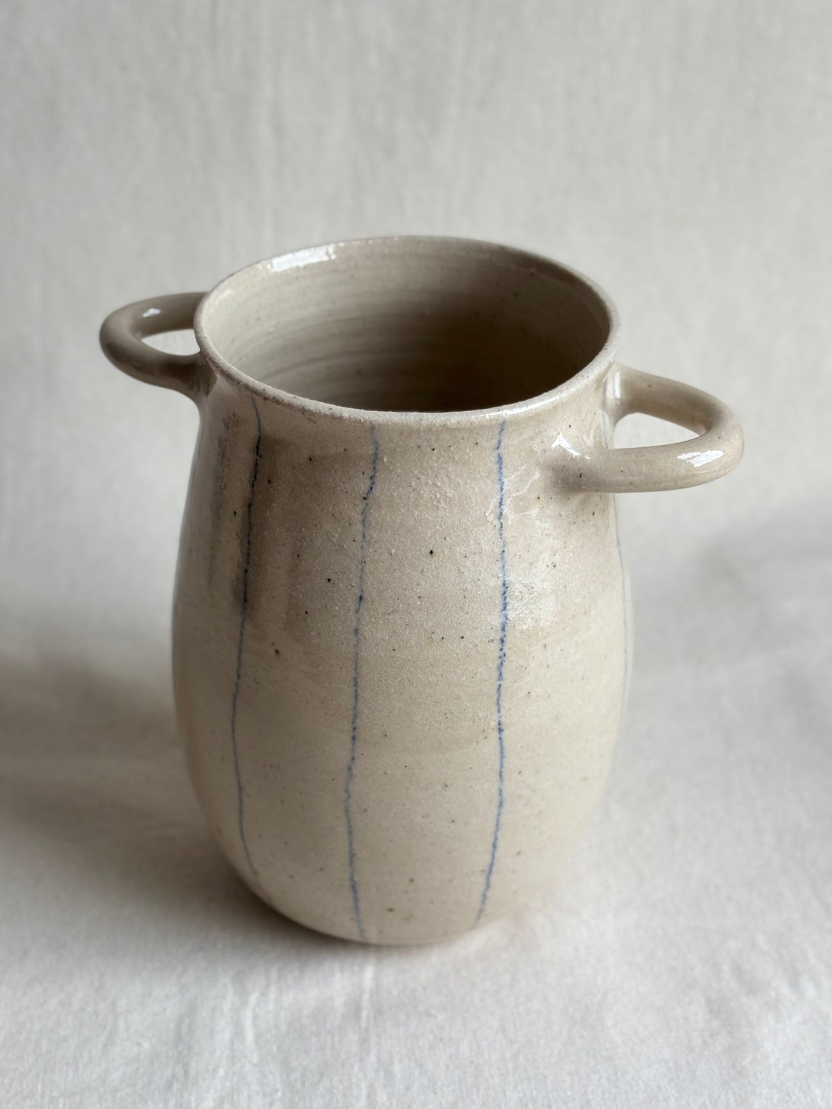 Tall striped vase