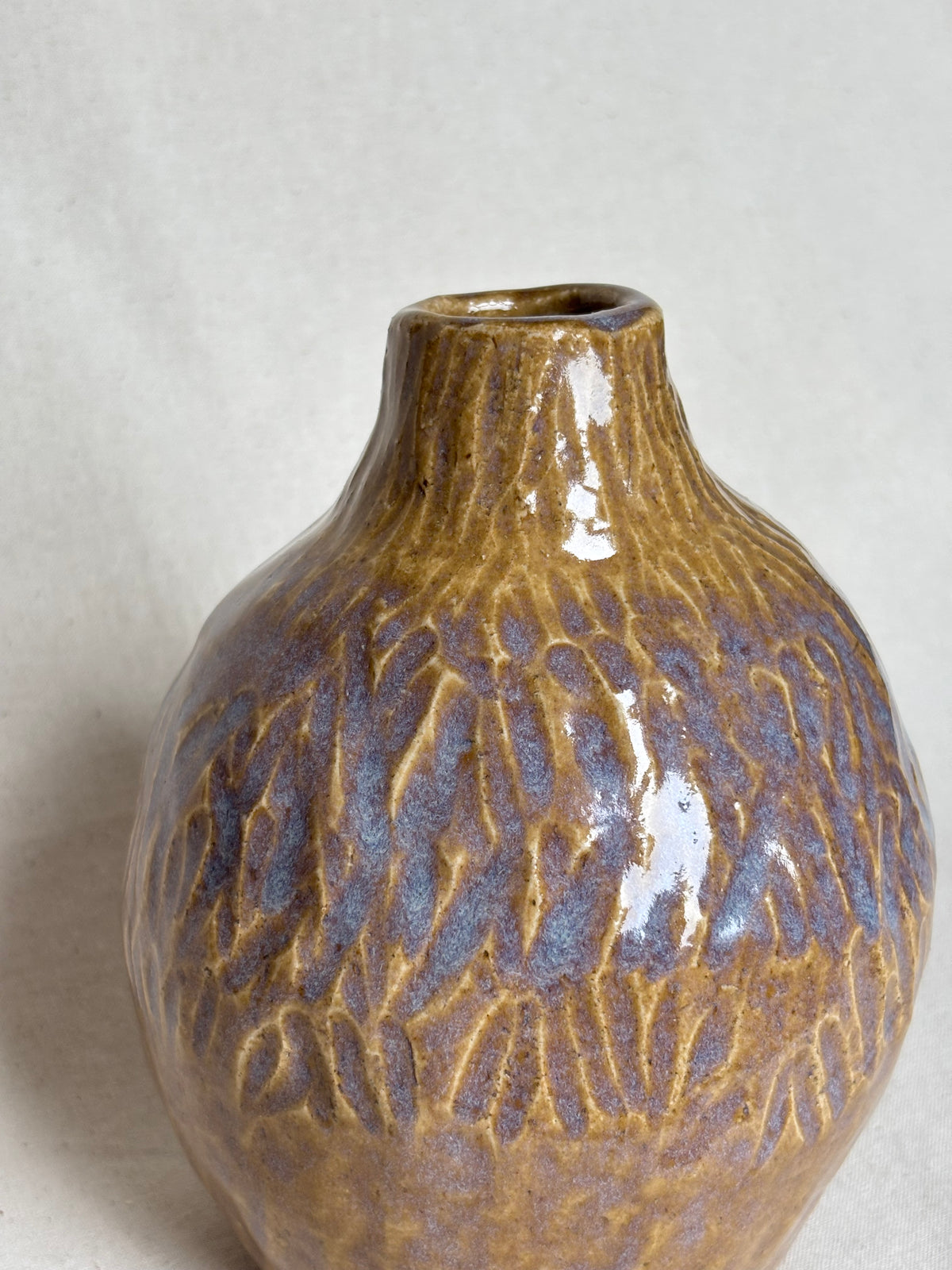 Medium size vase in honey glaze