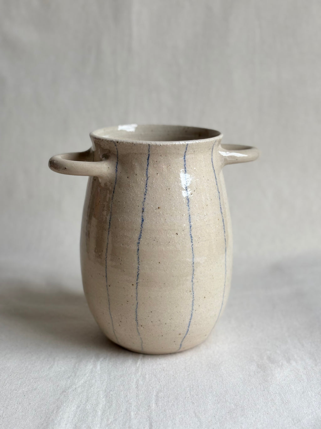 Tall striped vase