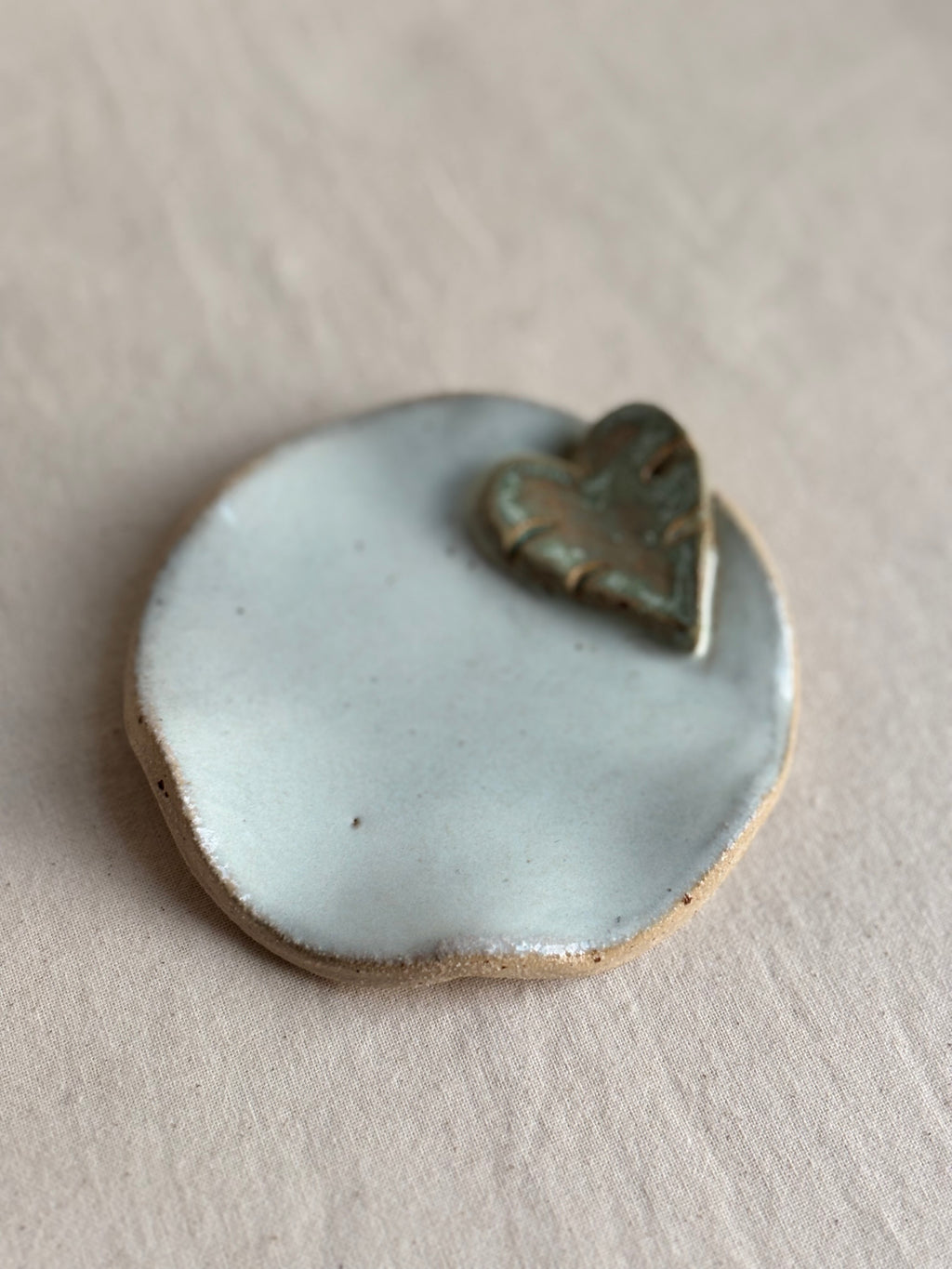 Blue monstera trinket dish