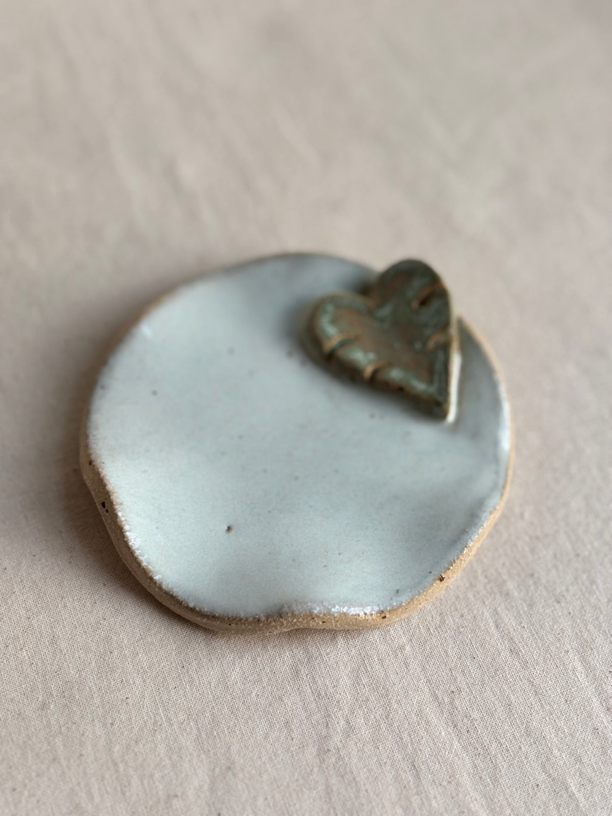Blue monstera trinket dish