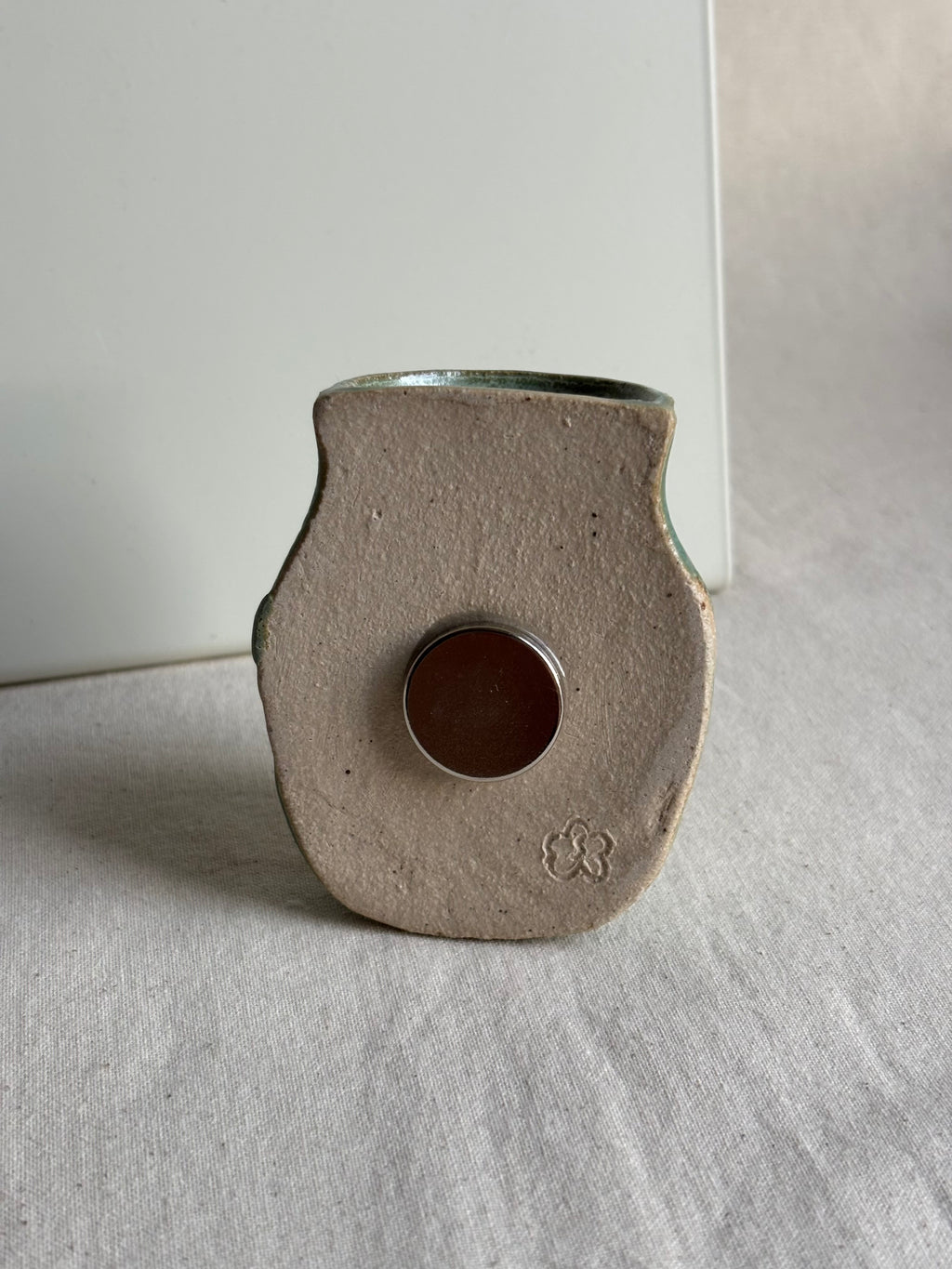 Vase magnet - green swirl