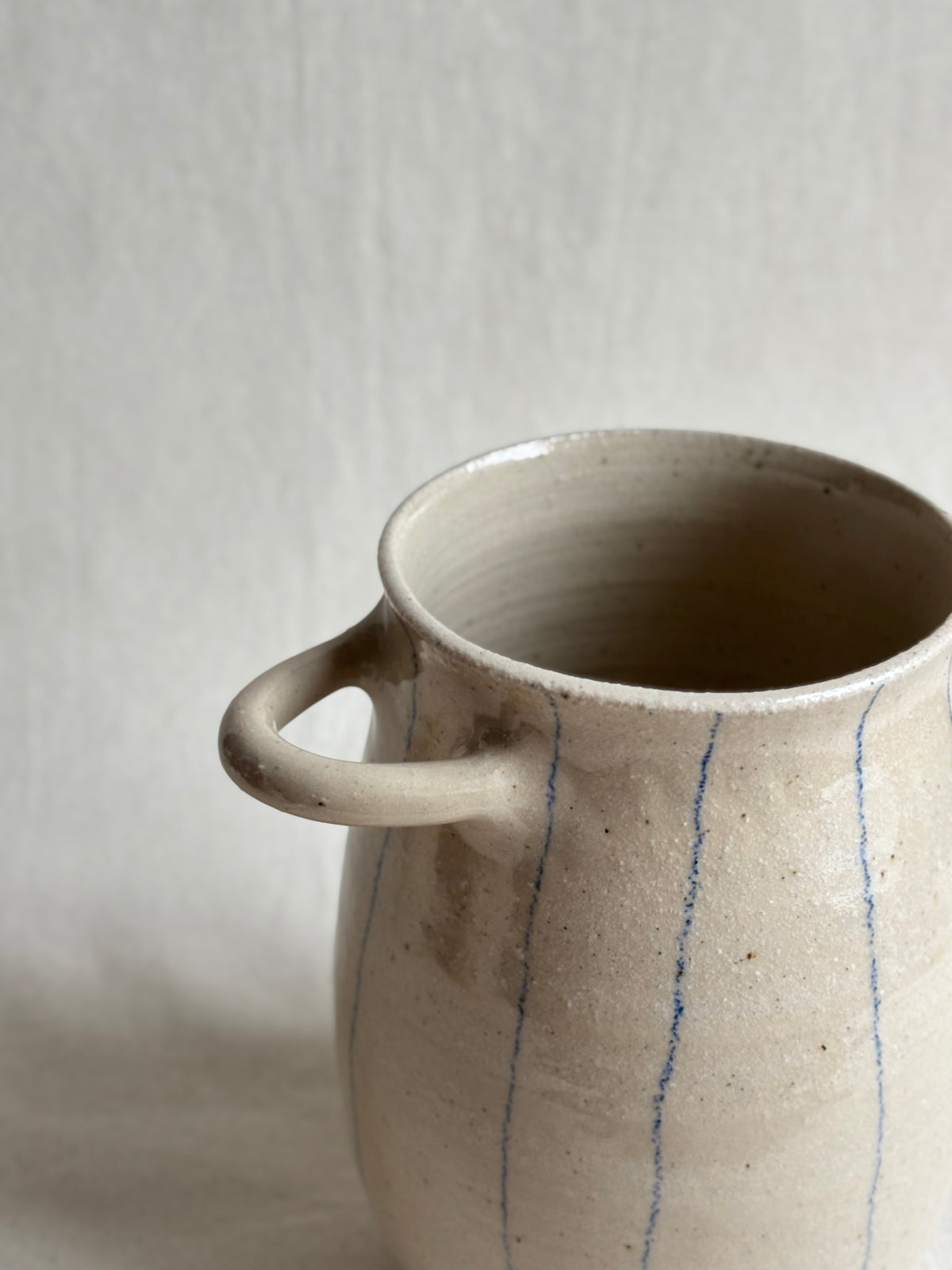 Tall striped vase