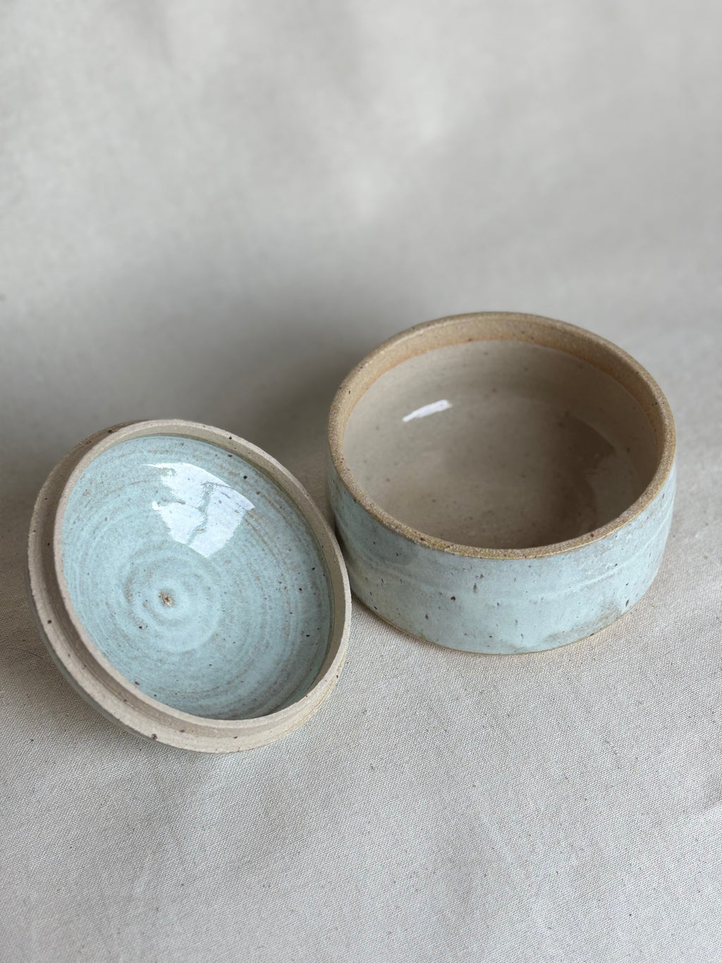Monstera lidded trinket jar