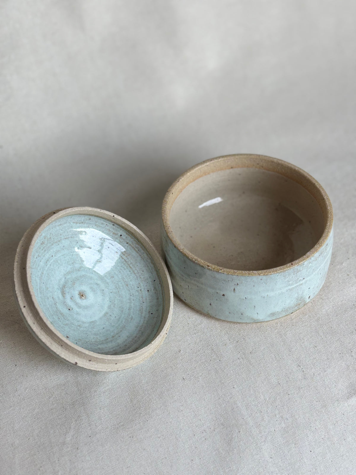 Monstera lidded trinket jar