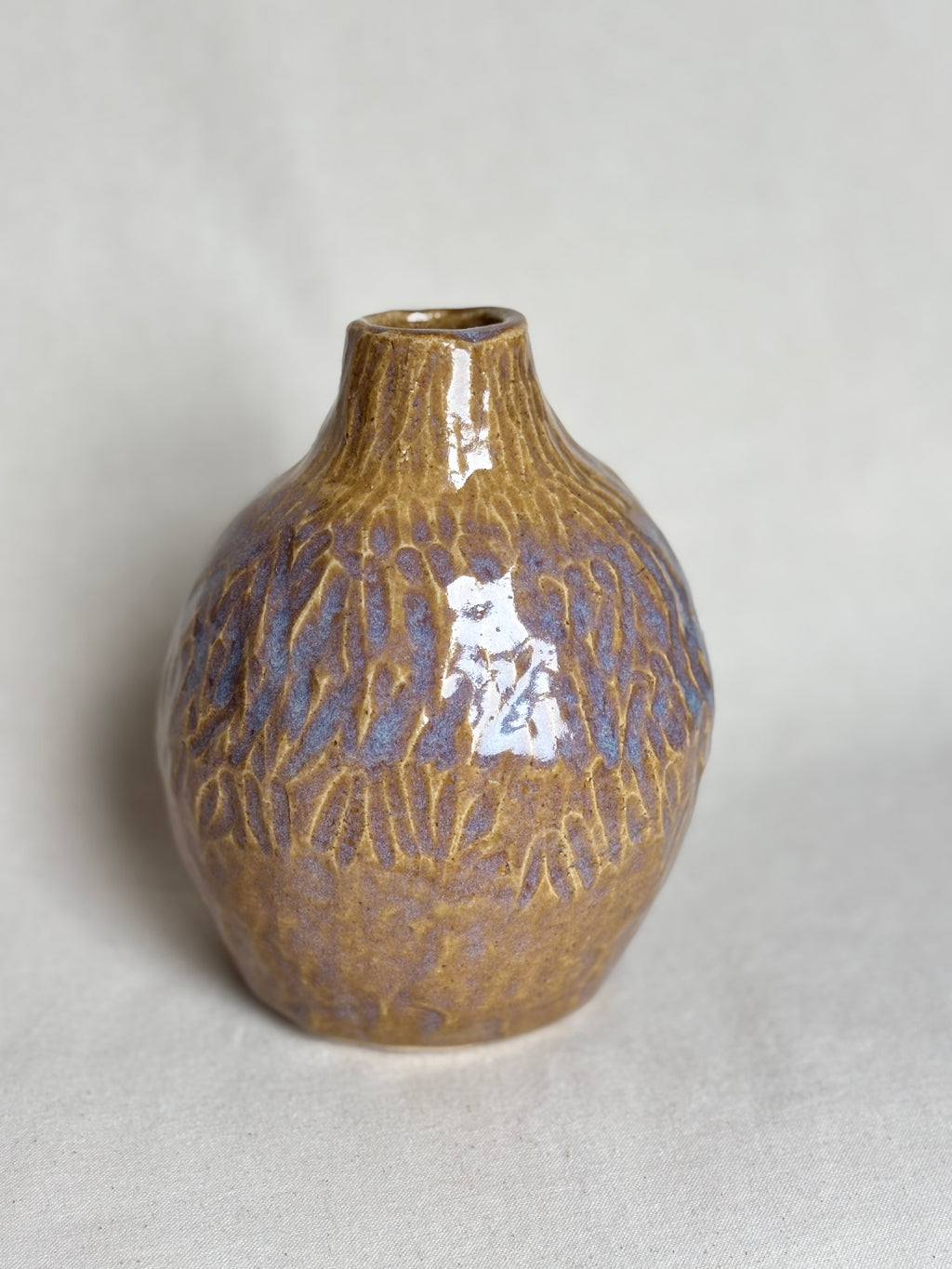 Medium size vase in honey glaze
